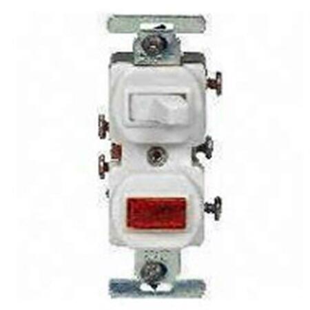 YHIOR 277W-BOX 15-Amp 120-Volt Combination 1-Pole Switch And Pilot Light - White YH106302